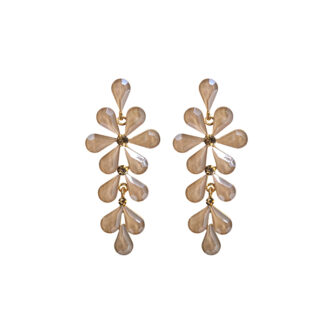 Pendientes beiges de fiesta