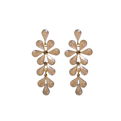 Pendientes beiges de fiesta