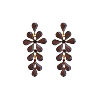 Pendientes marrones de fiesta