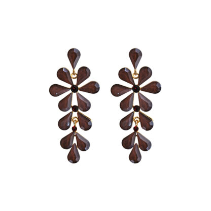 Pendientes marrones de fiesta