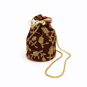 Bombonera terciopelo burdeos