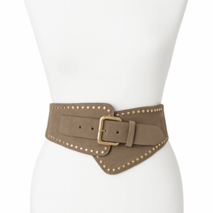 Cinturón fajín beige tachuelas