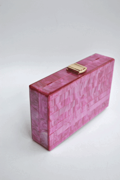 Bolso clutch rosa fresa - Imagen 2