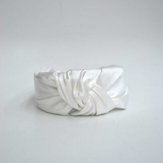 Diadema blanca raso