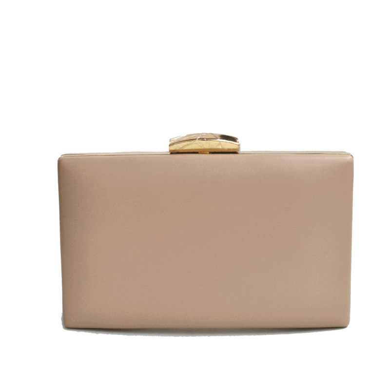 Bolso clutch taupe polipiel
