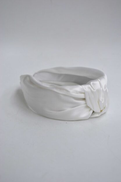 Diadema blanca raso - Imagen 2