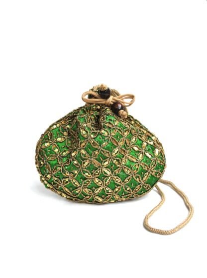 Bolso bombonera verde y oro