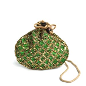 Bolso bombonera verde y oro