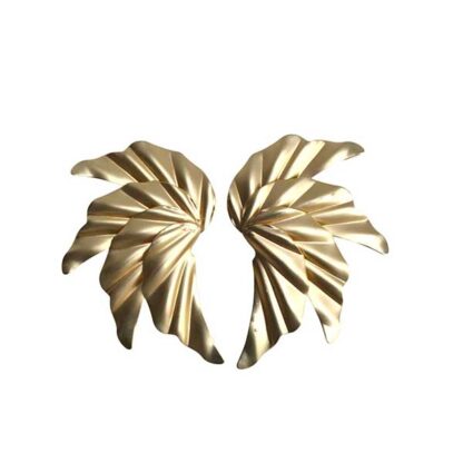 Pendientes dorados mate