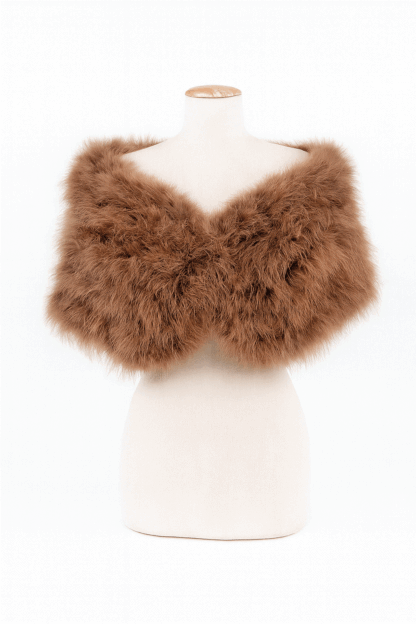 Estola marrón plumas - Imagen 2