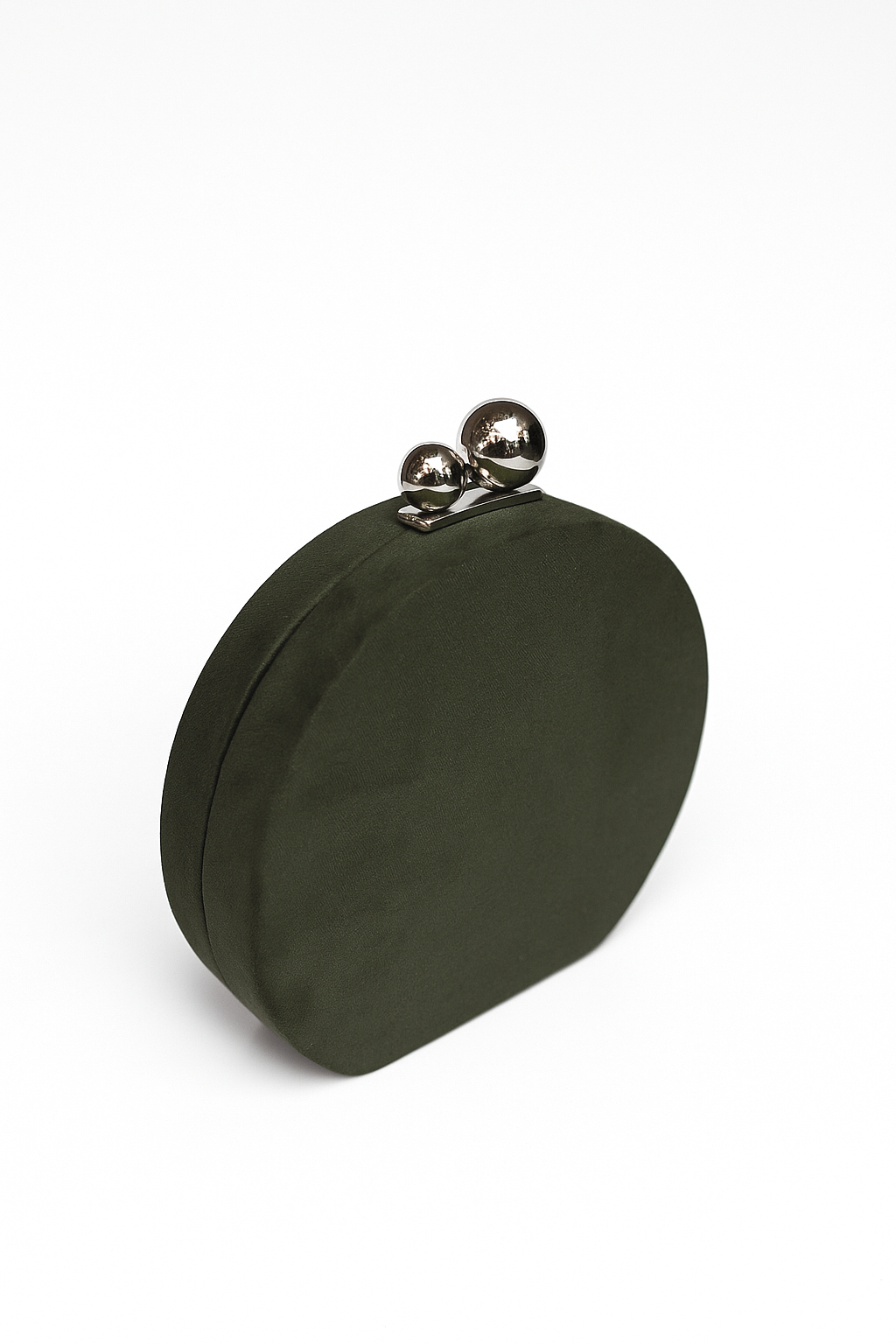 Clutch verde kaki y plata - Imagen 2