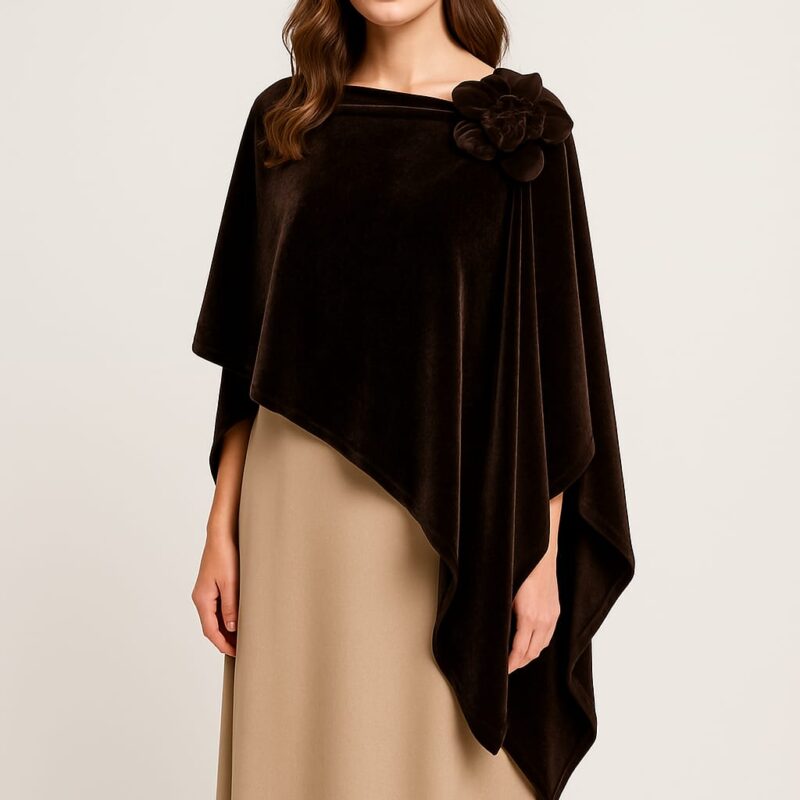 Capa fiesta terciopelo marrón