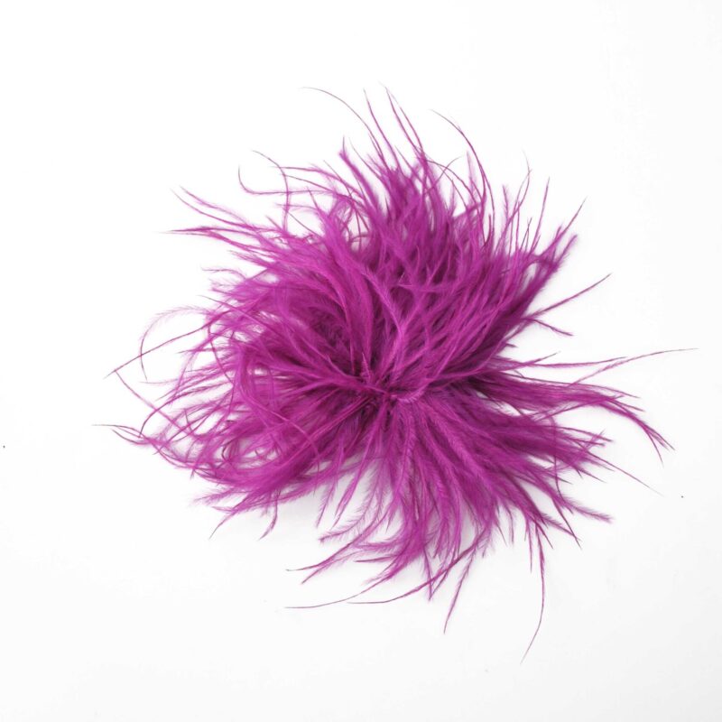 Tocado broche bugamvilla plumas