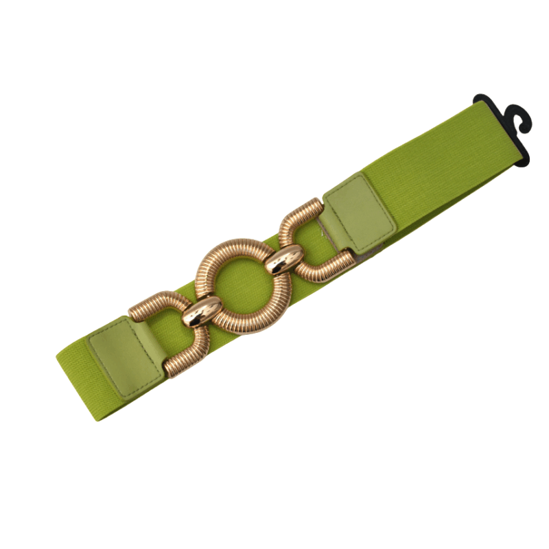 Cinturón elástico verde lima