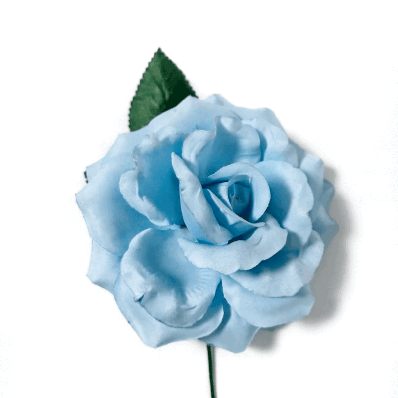 Flor flamenca azul celeste