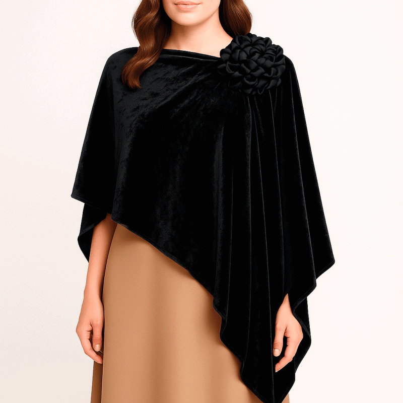Capa fiesta terciopelo negro
