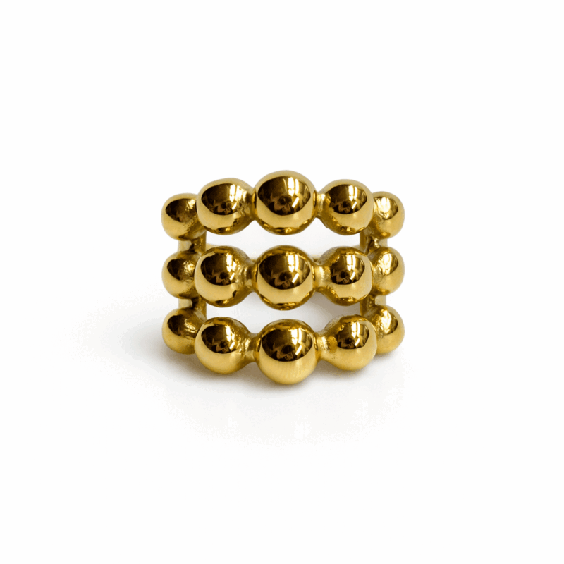 Anillo dorado acero inoxidable