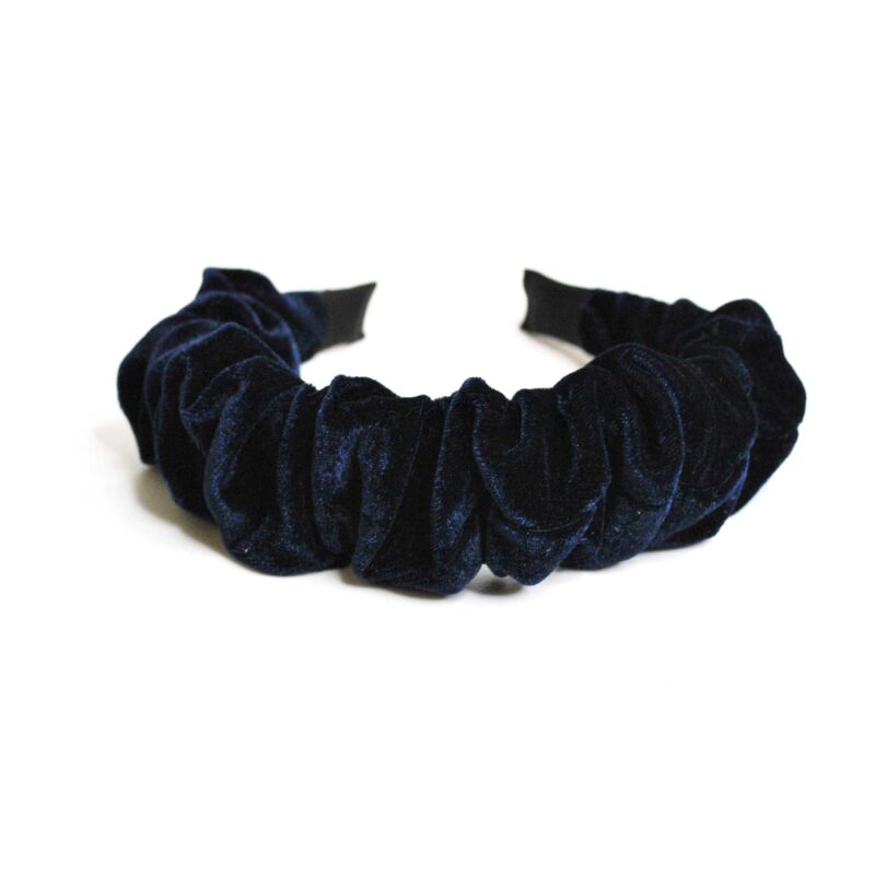 Diadema azul marino terciopelo