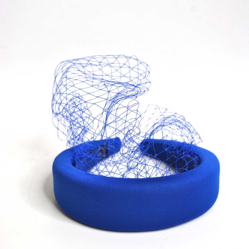 Diadema redecilla azul eléctrica