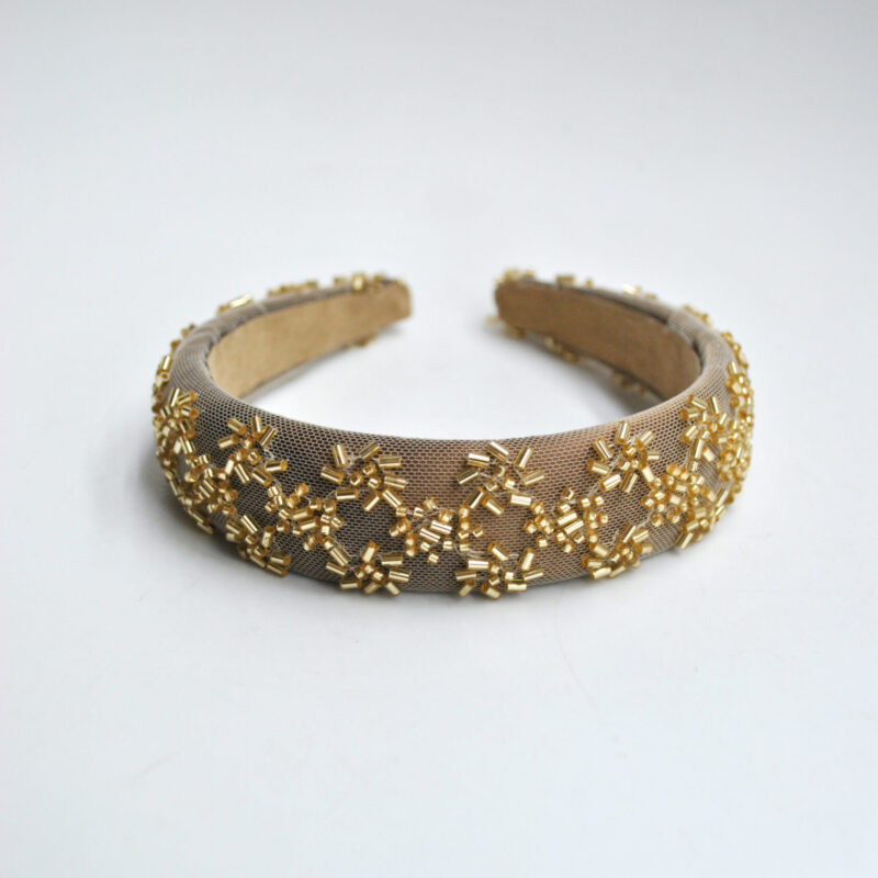 Diadema bordados dorados