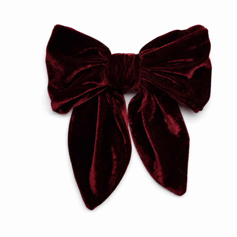 Lazo terciopelo burdeos