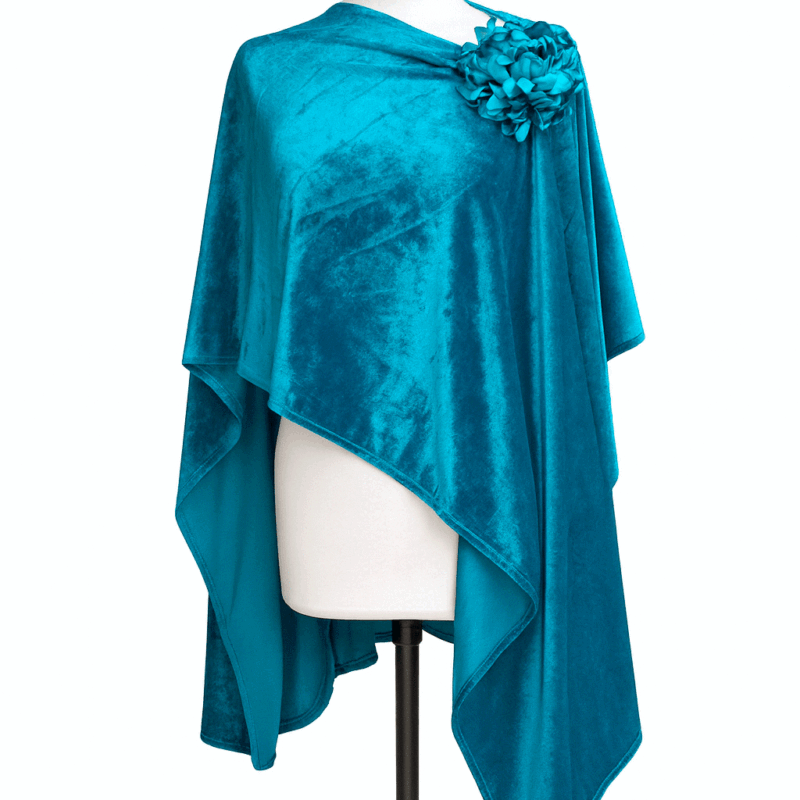 Capa fiesta turquesa terciopelo