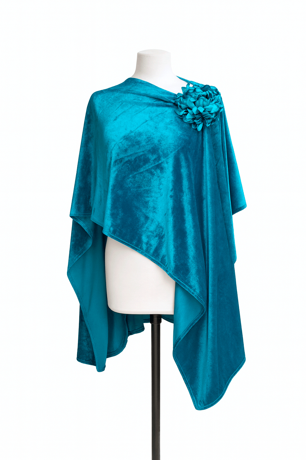 Capa fiesta turquesa terciopelo