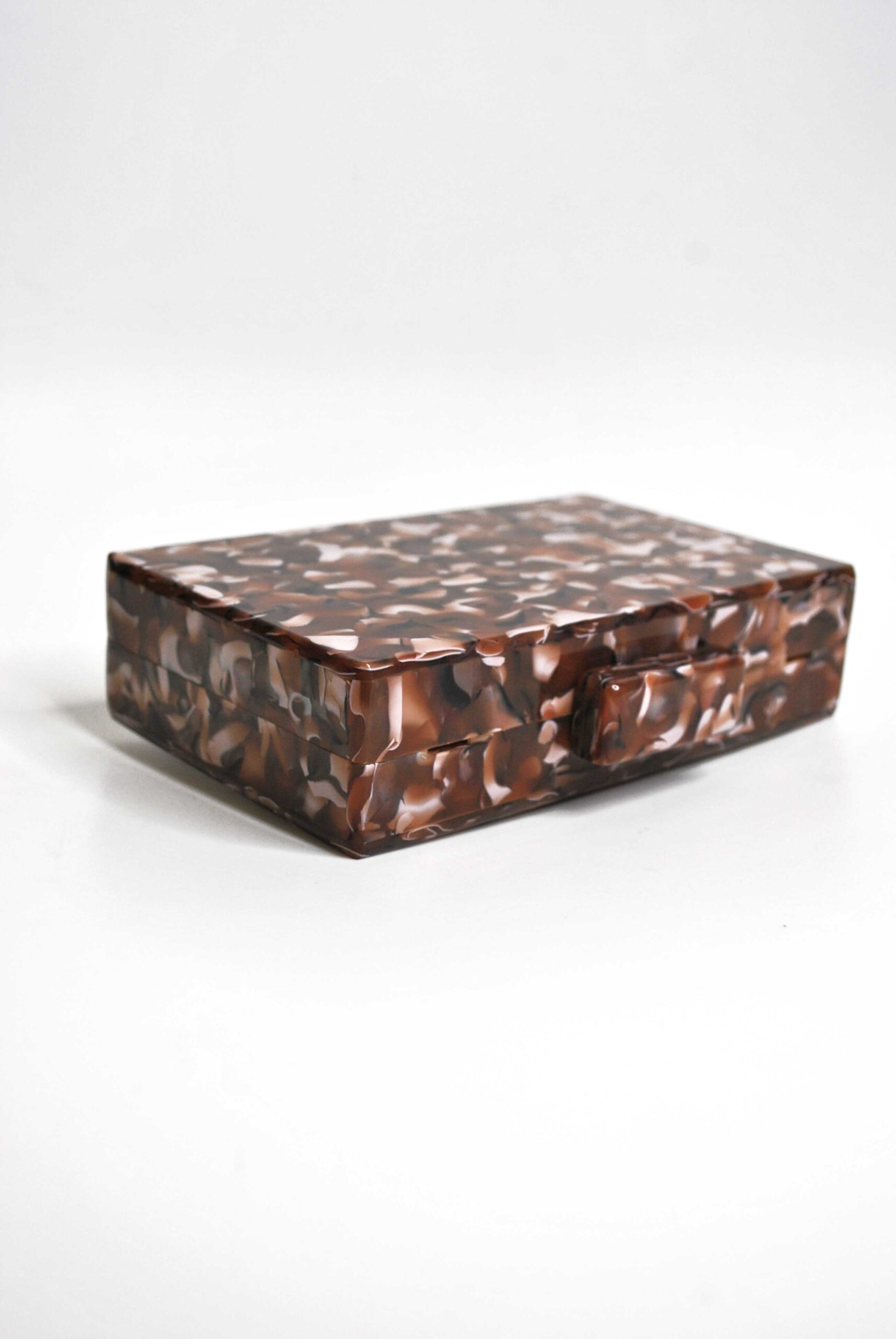 Clutch rígido nácar marrón - Imagen 2