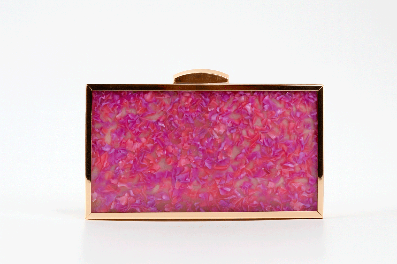 Bolso clutch cajita multicolor