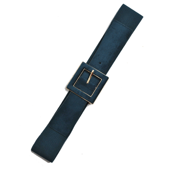 Cinturón elástico azul petróleo