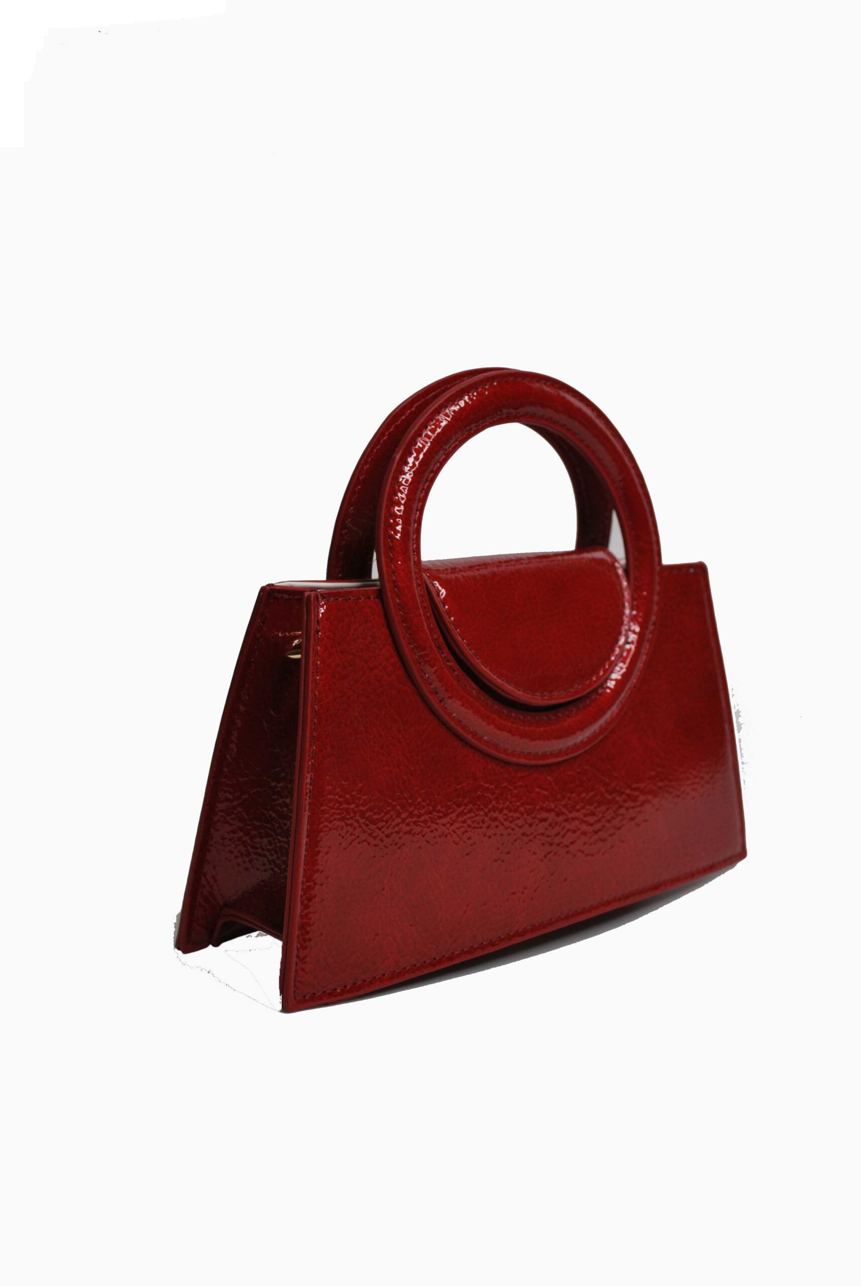 Bolsito clutch burdeos charol - Imagen 2