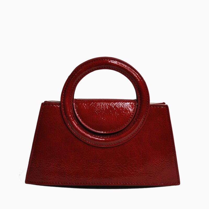 Bolsito clutch burdeos charol