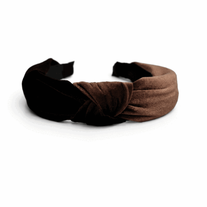 Diadema terciopelo marrón