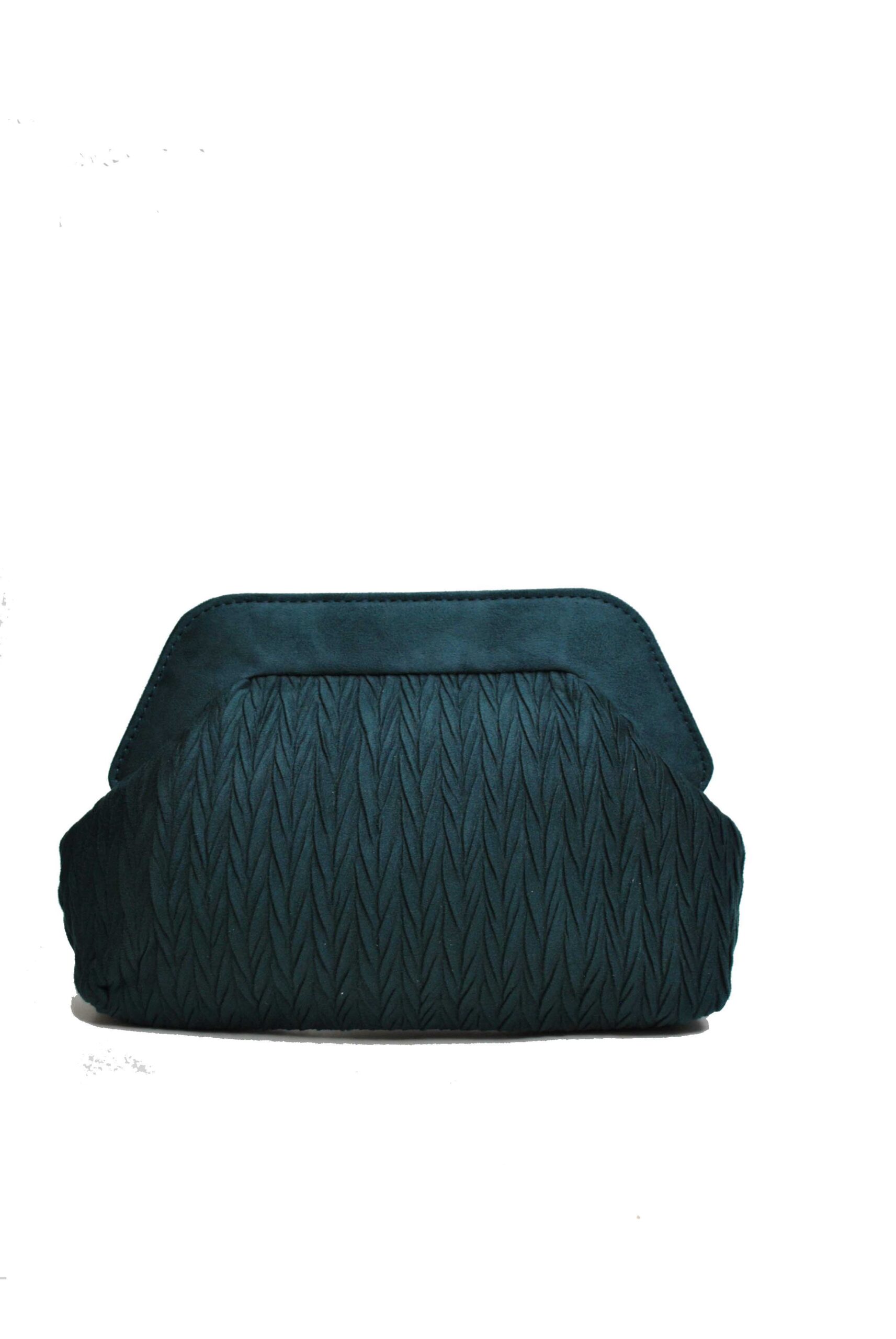 Cartera de fiesta azul petróleo