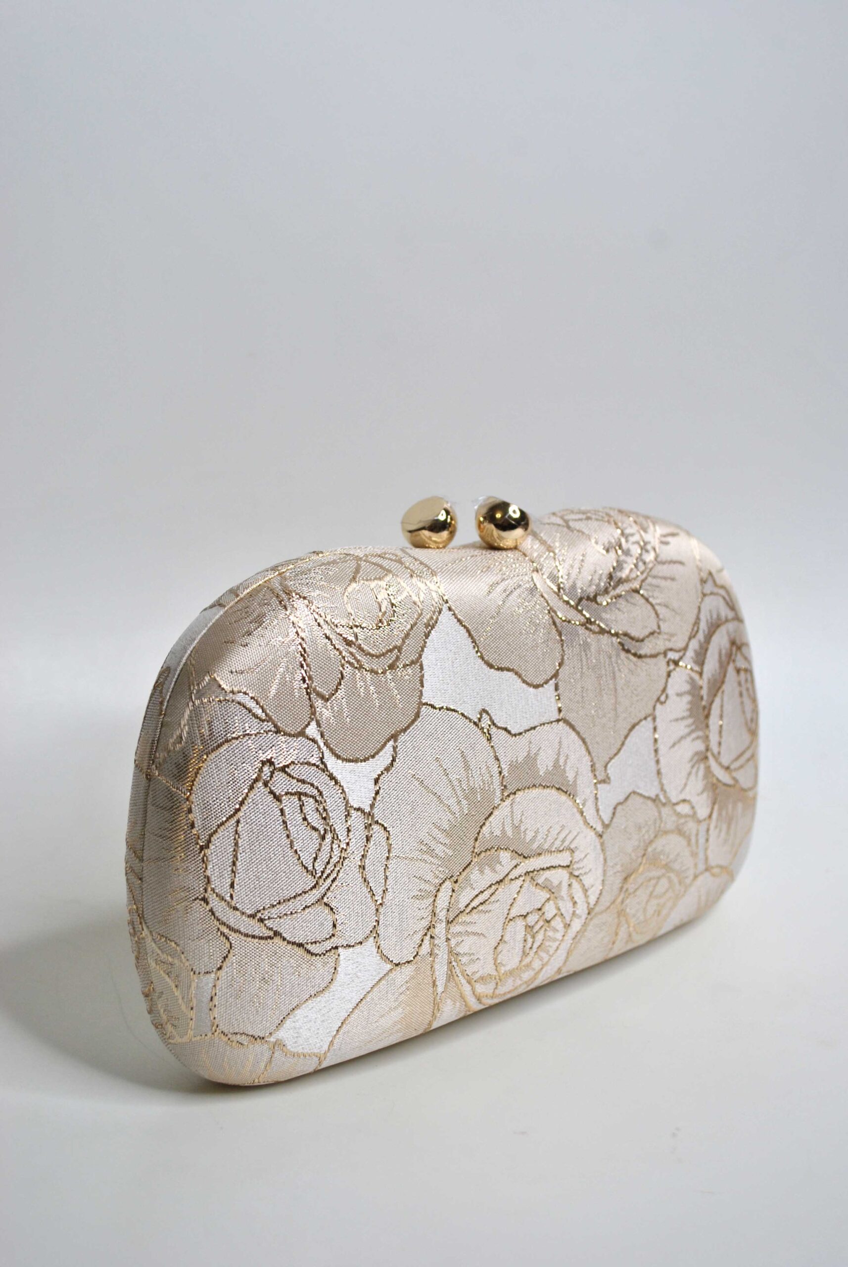 Bolso clutch dorado bordados - Imagen 4