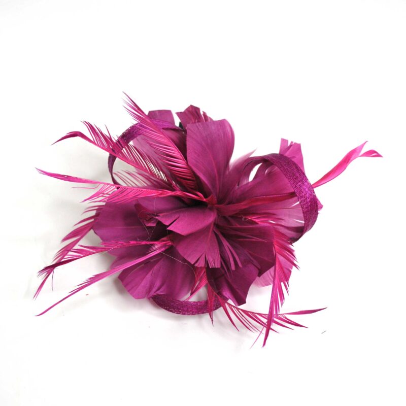 Flor tocado rosa fresa