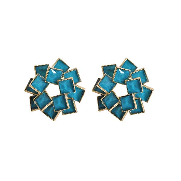 Pendientes geométricos turquesas