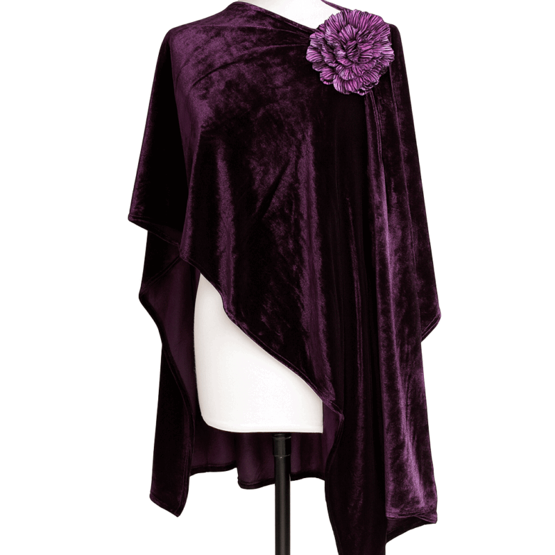 Capa fiesta berenjena terciopelo