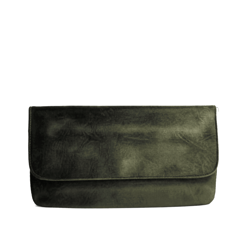 Cartera de fiesta terciopelo verde