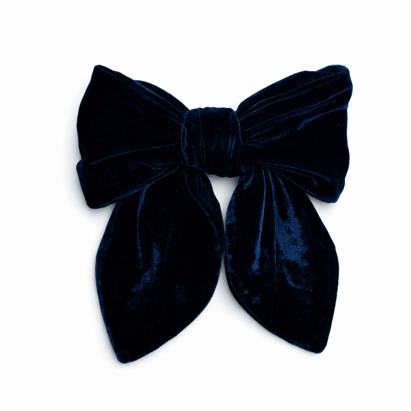 Lazo terciopelo azul marino