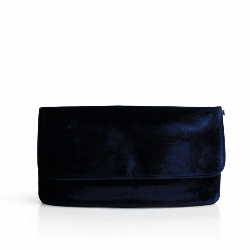 Cartera de fiesta terciopelo azul marino
