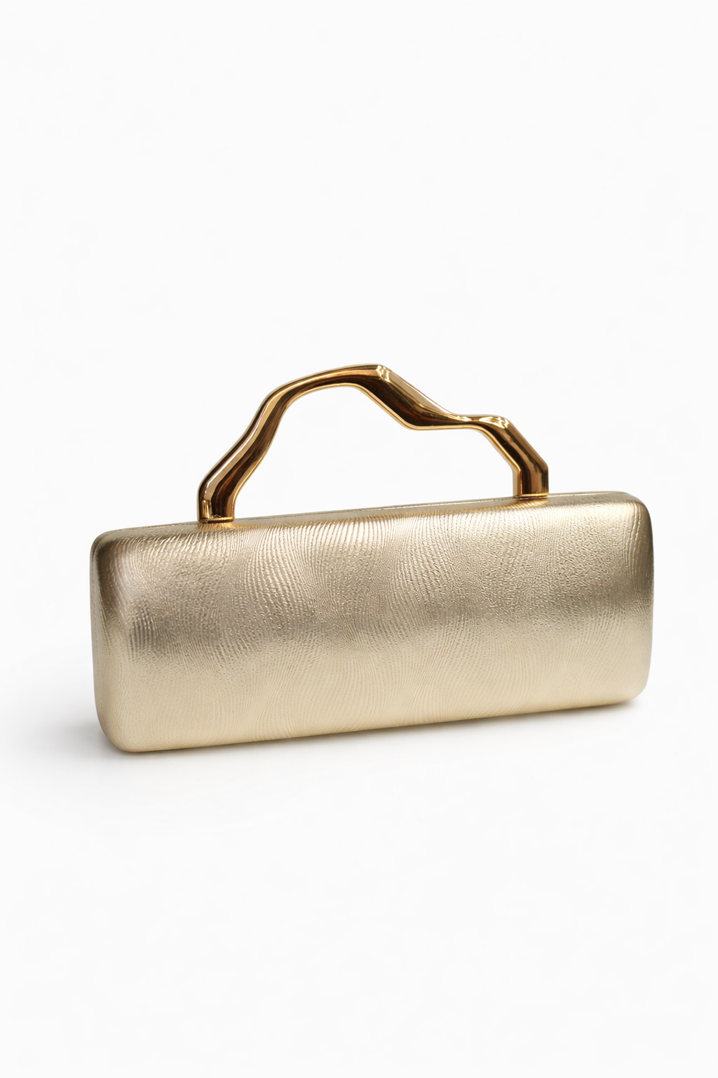 Clutch baguette dorado asa - Imagen 2