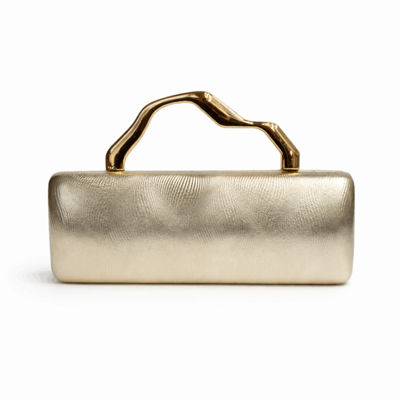 Clutch baguette dorado asa