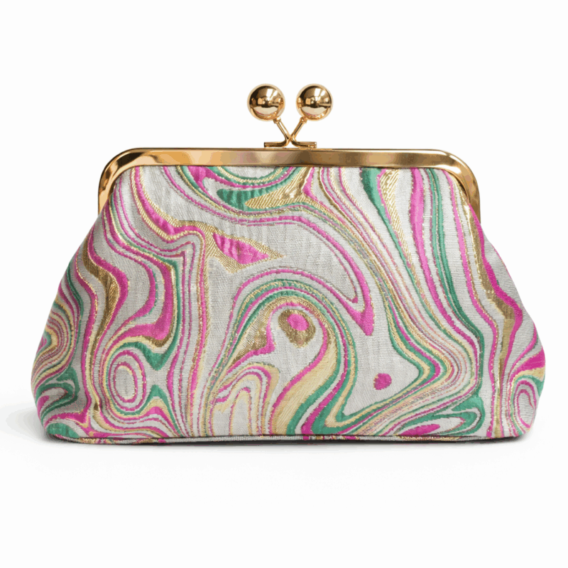 Clutch estampado doble cierre