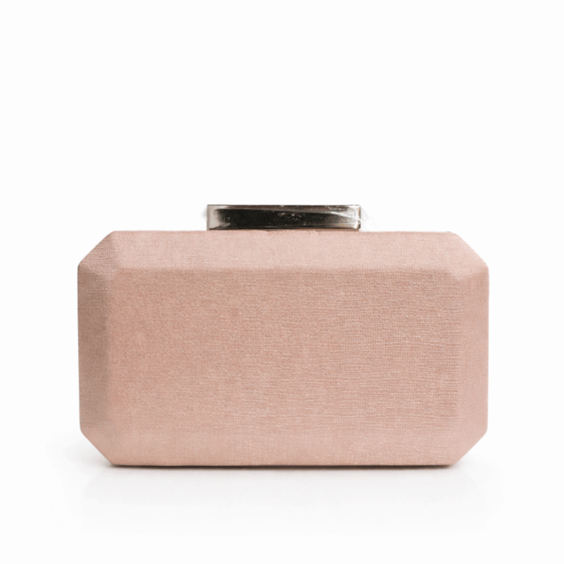 Clutch empolvado brillo plata