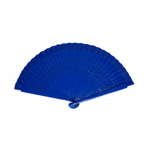 Abanico azul eléctrico calado