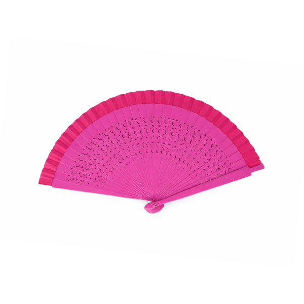 Abanico rosa fucsia calado