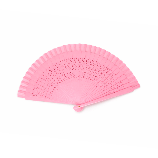 Abanico rosa calado