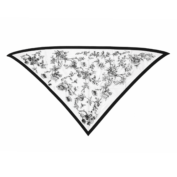 Pañuelo triangular negro y blanco