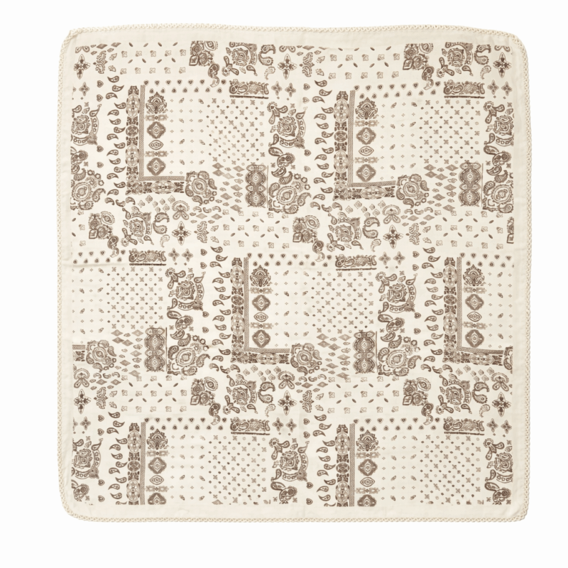 Pañuelo estampado beige